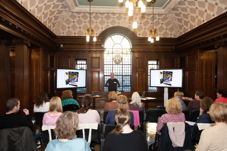 Phil presenting The Blue Whale Plan